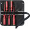 PB Swiss Tools Slim Pozidriv Schlitz VDE Schraubendreher Set PB 5543.SU SL GY | 100% Swiss Made | 5-teiliges Elektro Schraubenzieher Set Schlitz 1/2/3/4 PZ1 PZ2 in hochwertiger Stoff-Rolltasche