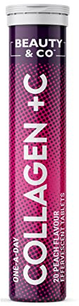 Beauty & Co Collagen Effervescent - Marine Collagen & Vitamin C Supplement - 500mg Per Tablet (1 Tube)