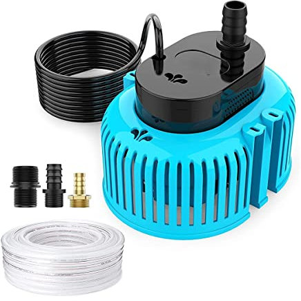 Pompa sommergibile Pompa dell'Acqua della Pompa di Copertura della Piscina da 80 W con Cavo di Alimentazione da 25 'e 3 Diversi adattatori Pompa di trasferimento (Color : 80W)