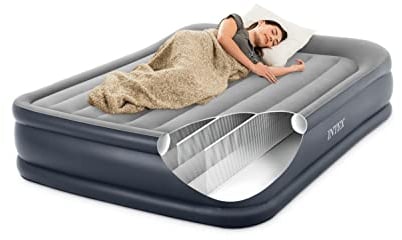Intex Queen Deluxe Luftmatratze mit Fiber-Tech RP, aufgeblasene Größe: 152 cm x 203 cm x 42 cm (64136ND)