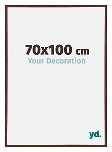 yd. Your Decoration - Bilderrahmen 70x100 cm - Braun - Bilderrahmen aus Kunststoff mit Acrylglas - Antireflex - Rahmen 70x100 cm - Annecy