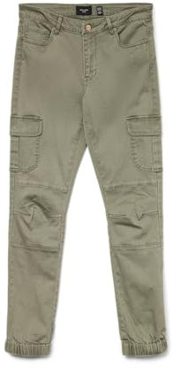 VERO MODA Womens Vmivy Mr Ankle Cargo Color Noos Jeans, Green-2, L / 30L UK