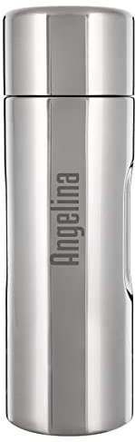 Herz & Heim® WMF Edelstahl Isolierflasche (750 ml) mit Gravur Silber, Kaffeepause