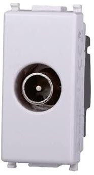 MODULO PRESA TV PASSANTE 1P BIANCO COMPATIBILE CON VIMAR SERIE PLANA - ETTROIT