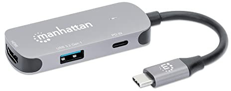 Manhattan USB-C auf HDMI 3-in-1 Docking-Konverter mit Power Delivery