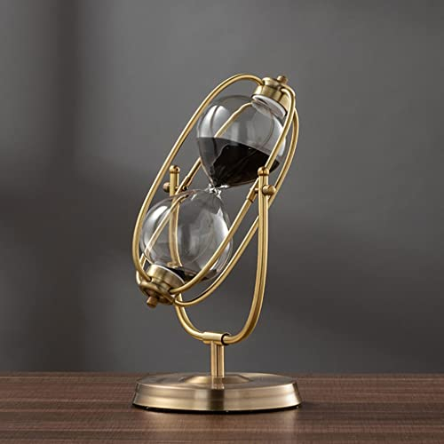 n/a Vintage Sanduhr 360 ° drehbare Sanduhr aus Metall Antike Sanduhr for Geschenke Hochzeit Bürodekoration (Color : C, Size : 60mins)