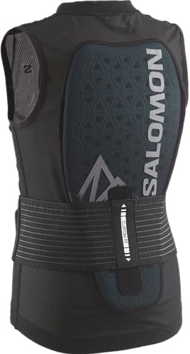 Salomon Flexcell Pro Vest Ski Snowboarden MTN Kinder Rückenschutz, Anpassbarer Schutz, Atmungsaktivität und Einfache Anpassung, Schwarz, JS