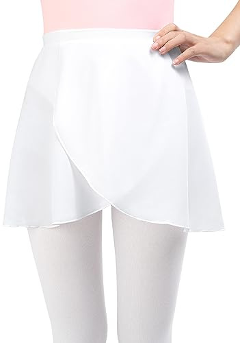 Monbessi Ballettrock Mädchen Damen - (Höhe: 120-175 cm) aus Chiffon Ballett Wickelrock Tanzrock - ReinschlüPfen