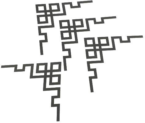 HOMSFOU 4 Pegatinas Decorativas Acrílicas para Espejos De Esquina De Pared - Elegantes Adhesivos De Pelar Y Pegar para Armario De Baño