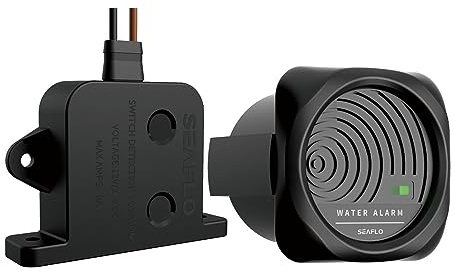 LIGHTEU®, Seaflo DC 24V Wasserstand-Alarmsystem, elektrischer Feld-Bilgenschalter und ein 95-dB-Alarm für die Bilgenpumpe SFWAS2-10-01