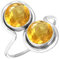 925 Sterling Silber Ring Citrin Quarz Handgemacht Schmuck Größe 60 (19.1) (99002_CIT_R10.5)