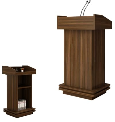 Rednerpult Stehpult, Rednerpult Podien Holz, Kirche Stehpult mit GroßEr Leseplattform et Ablagefach, Lesepult Rednerpult PräSentationspodien für Kirchen, Klassenzimmer, Strukturiertes Design