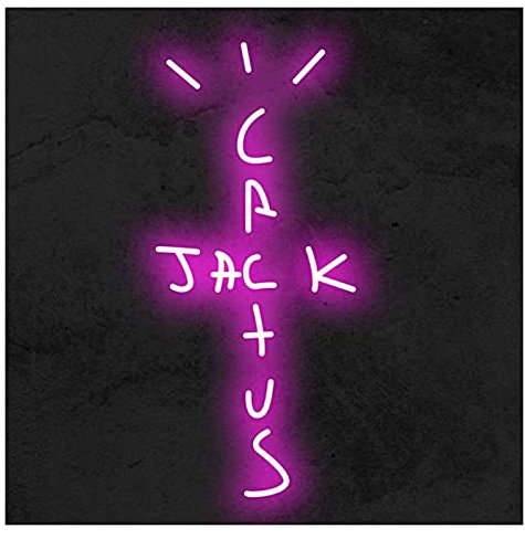 FLEAGE Enseigne au néon personnalisée Cactus Jack, Panneau Lumineux en Acrylique, décor néon (Orange Hauteur 40 cm) (Rose Hauteur 60 cm)