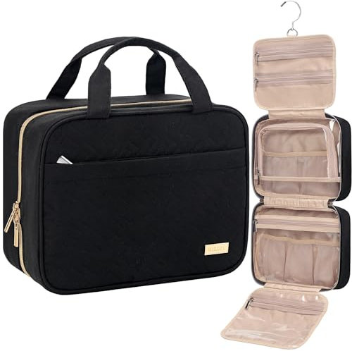 NISHEL Kulturtasche, mittelgroß, Schwarz, Schwarz