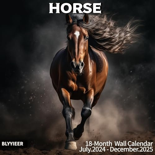 Wandkalender 2026, Kalender 2026, monatlicher Wandkalender mit Pferden, 30,5 x 61 cm, offen, Familienplaner, Heim- und Büro-Organizer, zum Aufhängen