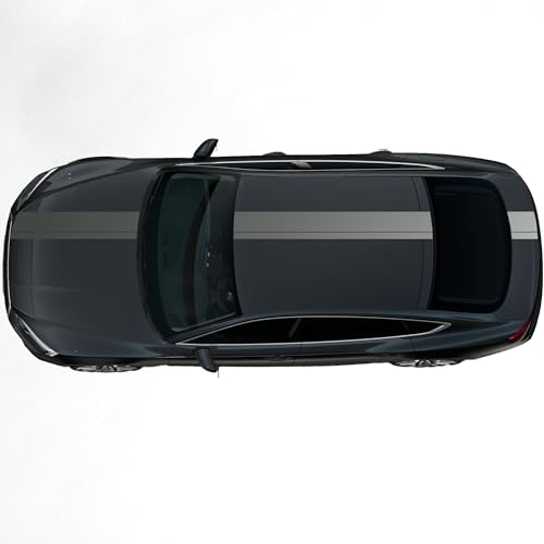 Kiwistar - Autoaufkleber Rallye Streifen - 23 x 400 cm - Silber glänzend - selbstklebend - Viperstreifen für Auto, Motorhaube, Karosserie - Tuning Aufkleber Racing Deko