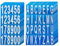 sourcing map 10 Sheets Mailbox Numbers and Letters Reflective Vinyl Waterproof Number Letter Stickers for Indoor/Outdoor Sticker Decals White in Blue