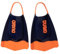 Arena Powerfin Pro II Schwimmflossen, Unisex, für Erwachsene, für Damen und Herren, Silikon, Kurze Klinge, Links/rechts, personalisierbar, Marineblau/Orange, Größe 40-42