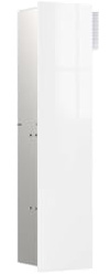 EMCO ASIS PURE WC-Modul mit Glasfront Türanschlag Links, Unterputz Weiß (hochglanz) 73 cm Unterputz Türanschlag links Papierführung seitlich