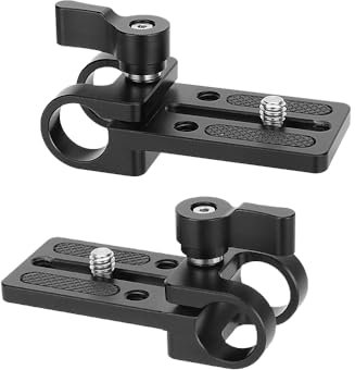 SZRIG 15MM Rod Clamp Plate with 1/4-20 Screw for Camera Moniter Mount(2 Pieces)