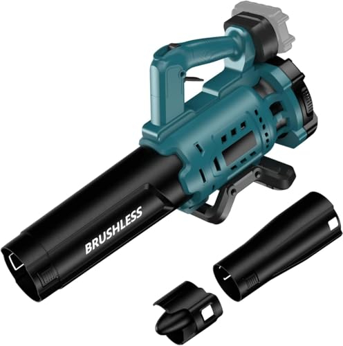 Soffiatore di Foglie senza Fili per Batteria Makita 18 V, 210 km/h Soffiatore a Batteria, Motore Brushless, Funzione di Protezione a Bassa Tensione, Soffiatore Elettrico per la Cura del Prato
