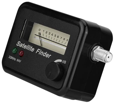Zerodis Satelliten-Finder, Praktisches Werkzeug Zum Ausrichten von Satellitenschüsseln, Taschen-Satelliten-Finder für Wohnmobile, 950–2150 MHz Frequenzbereich, ABS + Metall