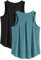 PINSPARK Lot de 2 Débardeur de Sport pour Femme, Haut de Yoga, de Sport, à séchage Rapide, sans Manches, Dos Nageur, Respirant, pour l'été, pour Le Fitness, la Course à Pied, Le Jogging, la Gym