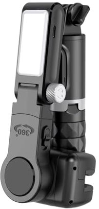 Knoruley Stabilizzatore Gimbal Avanzato con Otturatore Bluetooth, Monopiede Selfie Stick, Gimbal per Telefono con Rotazione A 360°