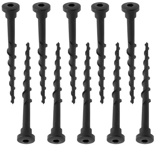 Puasok 10 Pcs Vis de Fixation pour Station de Charge, Compatibles avec Husqvarna Automower 105 305 308, Longueur 14 cm Vis de Sol pour Tondeuse Robot, Outils de Jardin