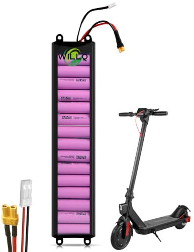 WILLQ Batteria per Scooter Elettrico 36V 9600mAh 7800mAh 6600mAh 5200mAh Ricaricabile, Pacco Batteria Pieghevole per Scooter Elettrico, Ricambio per Kit Motore M365,36v6.6ah