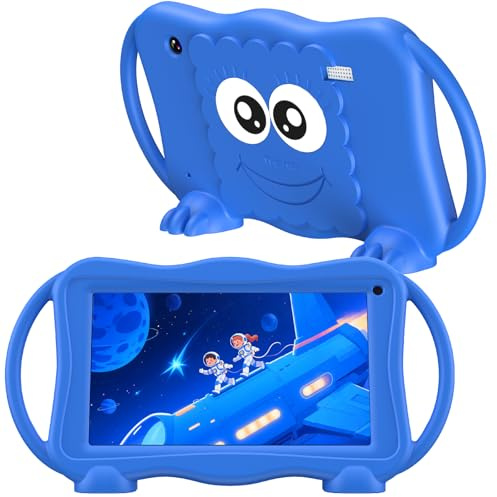 Kinder-Tablet, 17,8 cm (7 Zoll) Tablets für Kinder von 3–12, 32 GB Kleinkind-Tablet mit Dual-Kamera, Kindersicherung, solides Gehäuse, WLAN, GMS, YouTube, Netflix, Android-Lernsoftware installiert