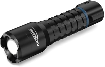 Ansmann Survival Taschenlampe 1020 Lumen, aufladbar per USB C Kabel, kompakt sehr hell und extrem lange Leuchtdauer, mehrere Lichtmodi, Outdoor LED Lampe zum wandern camping Notfall Ausrüstung