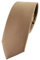 TigerTie Herren Krawatte 6 cm schmale Satin Tie in braun goldbraun beigebraun einfarbig uni Business, festliche Veranstaltungen und Freizeit