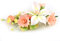 Pati-Versand Feinzucker Bouquet Curly, Rose Freesia - Kuchendekoration - Geburtstag, Hochzeit - Pastellfarben - Weiß, Rosa
