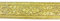 10 M brocado Borte webband 35 mm de ancho color: Lurex de oro de 1 a de mercancías 35007 corta de Go