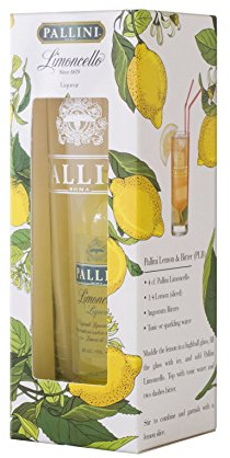 Pallini Limoncello - 50 ml + bicchiere: nato dall’infusione del pregiato Limone Costa D'Amalfi IGP raccolto a mano a Vietri sul Mare, Amalfi – Senza glutine, pesticidi, OGM - 26% ABV.