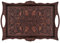 Alisveristime Ottoman Türkisches Zamak Serviertablett mit traditionellen Motiven, ideal für Kaffee und Tee, Tablett für sechs Personen (36,8 x 25,0 cm) (Kupfer)