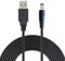 Liwinting 2m USB A mâle vers DC Câble 5.5mm x 2.1mm 5V Barrel Jack Adaptateur d'alimentation pour Routeurs Répartiteur Haut Parleur Disque Dur Laptop - Noir