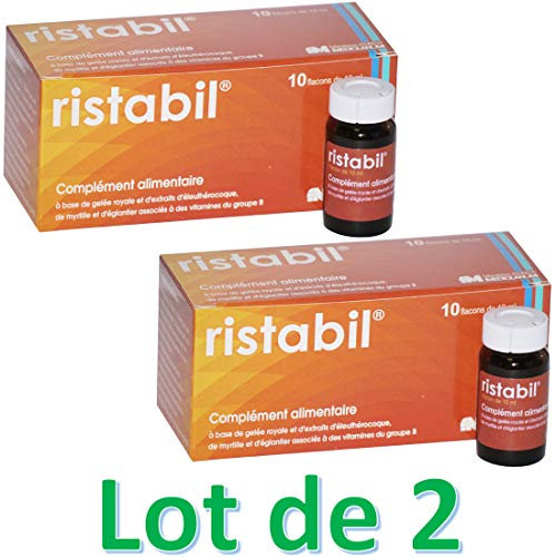 Ristabil Anti-Fatigue Reconstituant Naturel 10 Flacons lot de 2 boîtes