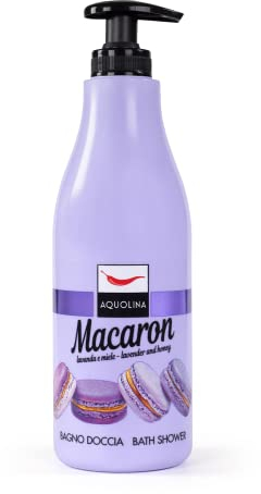 Aquolina Baño ducha Macaron lavanda y miel. Gel de ducha suave y ligero de rápida absorción - Formato de 500 ml
