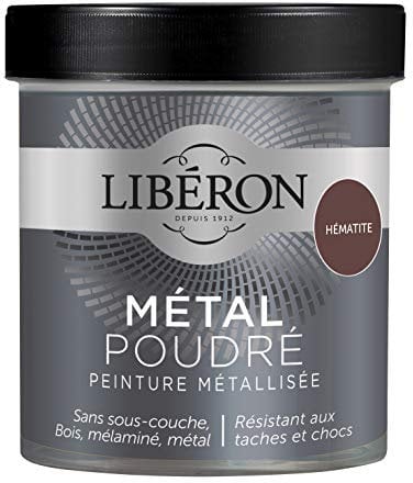 Libéron Peinture décorative Le Métal Poudré, Hématite, 500 ML