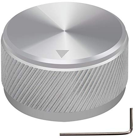 mxuteuk Gitarre Knobs Silber Gitarre Knöpfe Potiknöpfe Audio Lautstärkeregler Aluminium Rotary Potentiometer Drehknoepfe für E-Gitarren Bassschraube Ersatzteil Typ 30x17 mm(d * h) KNOB-06-30SR