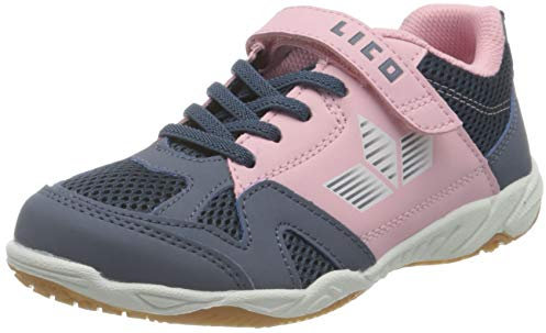 Lico Unisex Kinder Sport Vs Hallenturnschuhe, Grau Rosa, 28 EU