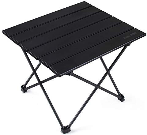 RISEPRO Portable Camping Table, Ultralight Folding Table with Aluminum Table Top and Carry Bag, Easy to Carry, Ideal for Outdoor, Camping, Picnic, Cooking, Beach, Hiking, Fishing 40 X 34 X 32cm