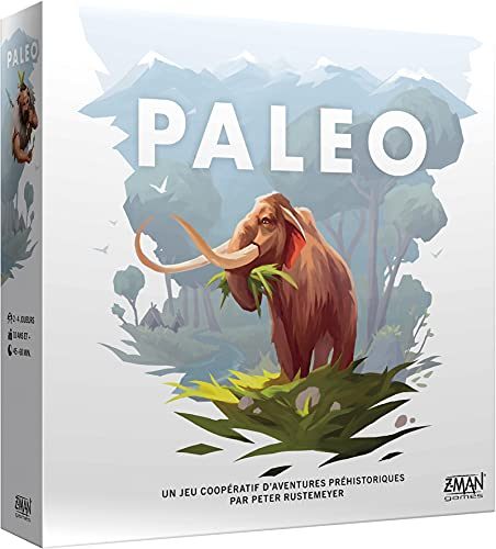Z-Man Games – Paelo – Gesellschaftsspiel für Kinder ab 10 Jahren – 2 bis 4 Spieler – 40 bis 60 Minuten – Tauchen Sie ein in ein prähistorisches Universum und überleben Sie wie unsere Vorfahren – auf