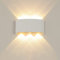 Damastoreitalia Universo Applique led da esterno ip65 lampada a parete moderno16w doppia luce (Bianco - Luce calda 3000K)