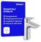 Duravit No.1 Waschtischarmatur, Größe M (Auslauf Höhe 117 mm), Wasserhahn Bad, Waschbecken Armatur mit energiesparender FreshStart-Funktion, Chrom