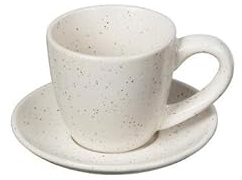 Broste Copenhagen Espressotasse Nordic aus Steingut in der Farbe Vanilla, Maße: 5,5 x 5 cm, 14533468