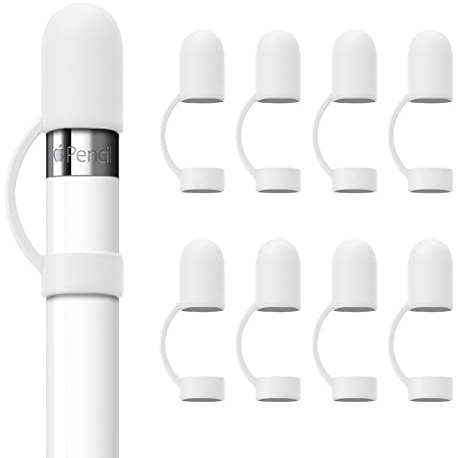 JADEMALL 8 Stück Pencil Kappe Silikon Cap Anti-Lost Ersatzkappe Zubehör Kompatibel mit Pencil 1. Generation