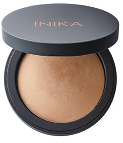 INIKA Organic Buildable Baked Mineral Foundation Compact Powder – Leichte, atmungsaktive natürliche Basis mit feuchtigkeitsspendendem Squalan- und Magnolienrinden-Extrakt – natürliches und veganes